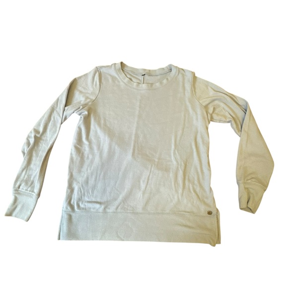 Sweaters - Gray-Blue Long‎ Sleeve Sweatshirt with Side Slit – Size Unknown (Fits Like M